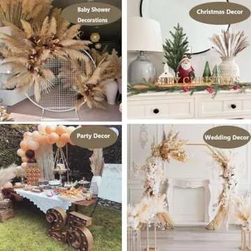 100PCS Dried Pampas Grass Bouquet for Stylish Home Decor