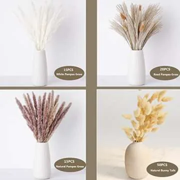 100PCS Dried Pampas Grass Bouquet for Stylish Home Decor