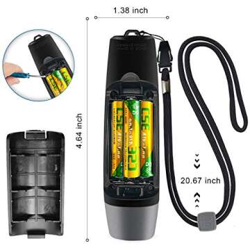 ANIZR Electronic Whistle - 3 Tone Handheld Safety Whistle