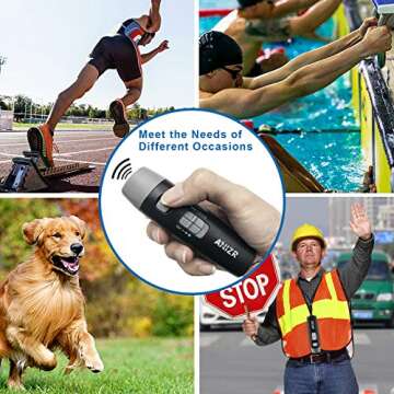 ANIZR Electronic Whistle - 3 Tone Handheld Safety Whistle