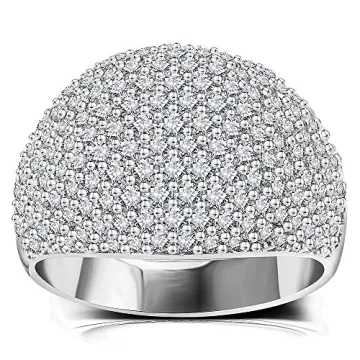 Sparkle with Elegance: White Diamond Accent Dome Ring