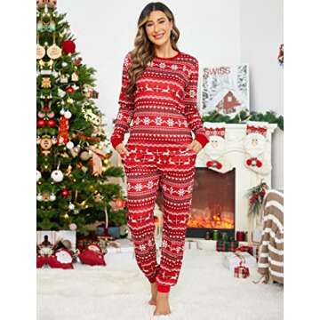 Ekouaer Family Christmas Pajamas Matching Sets for Everyone
