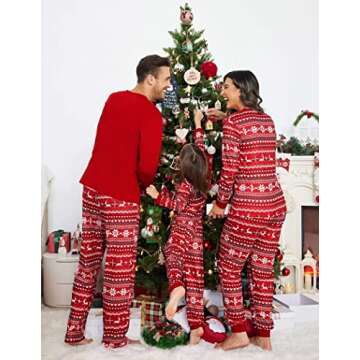 Ekouaer Family Christmas Pajamas Matching Sets for Everyone