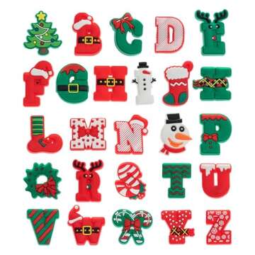 MelleFlarynsun 50 pcs Christmas Shoe Charms Fit for Clog Wristband Bracelet Decoration Santa Claus Pins Accessories for Women Men Adult Birthday Christmas Party Favor Gifts