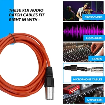 Seismic Audio 10 Foot XLR Patch Cables for Sound Quality