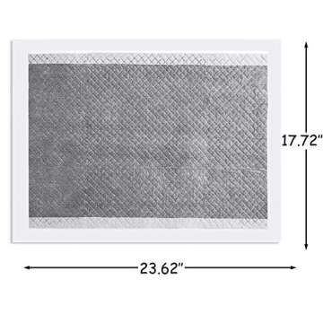 kathson Rabbit Pee Pads Disposable Cage Liners 50PCS All Absorb Black Carbon Odor Control Bunny Training Accessories with Quick-Dry Surface for Puppy Guinea Pig Kitten Hedgehog Small Animals