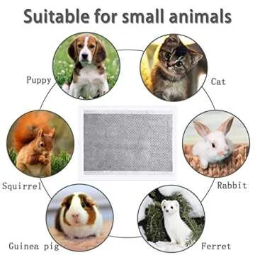 kathson Rabbit Pee Pads Disposable Cage Liners 50PCS All Absorb Black Carbon Odor Control Bunny Training Accessories with Quick-Dry Surface for Puppy Guinea Pig Kitten Hedgehog Small Animals