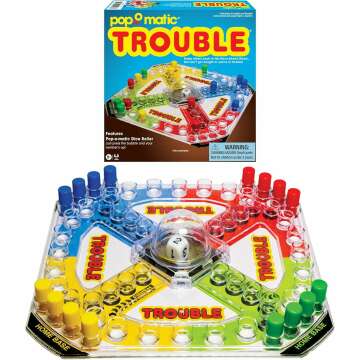 Classic Trouble Retro Artwork Game with Pop-o-Matic