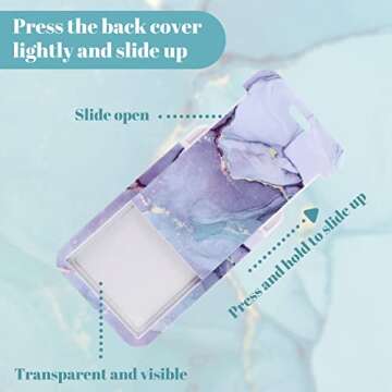 3 Set Heavy Duty Badge Holder with Retractable Reel, Marble Retractable ID Badge Holders with Clip Name Key Card Holder Case for Teacher Nurse Doctor Student Office Gift for Coworkers