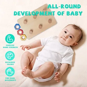 Wooden Toys for Toddlers 1-3 Years - Nuts and Bolts Toy