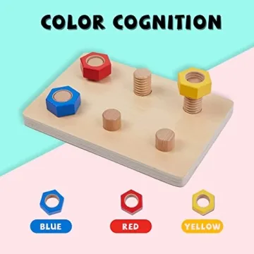 Wooden Toys for Toddlers 1-3 Years - Nuts and Bolts Toy