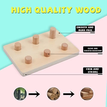 Wooden Toys for Toddlers 1-3 Years - Nuts and Bolts Toy