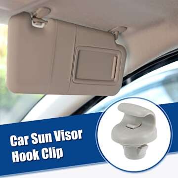 ACROPIX Car Sun Visor Clip Plastic Sun Visor Hook Clip Sun Visor Clip Retainer Fit for Nissan 350Z F...