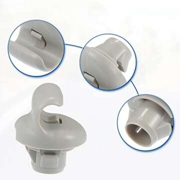 ACROPIX Car Sun Visor Clip Plastic Sun Visor Hook Clip Sun Visor Clip Retainer Fit for Nissan 350Z Frontier Versa Note NO. 96409BC402/96409EA00A - Pack of 1 Gray