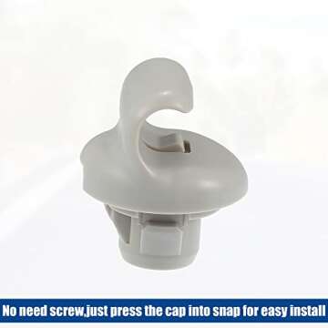 ACROPIX Car Sun Visor Clip Plastic Sun Visor Hook Clip Sun Visor Clip Retainer Fit for Nissan 350Z Frontier Versa Note NO. 96409BC402/96409EA00A - Pack of 1 Gray