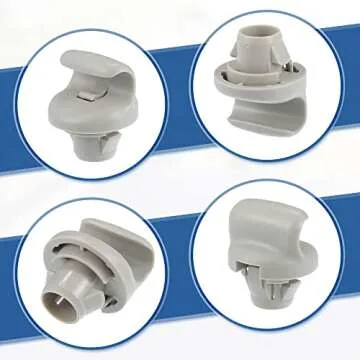 ACROPIX Car Sun Visor Clip Plastic Sun Visor Hook Clip Sun Visor Clip Retainer Fit for Nissan 350Z Frontier Versa Note NO. 96409BC402/96409EA00A - Pack of 1 Gray