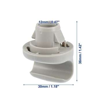 ACROPIX Car Sun Visor Clip Plastic Sun Visor Hook Clip Sun Visor Clip Retainer Fit for Nissan 350Z Frontier Versa Note NO. 96409BC402/96409EA00A - Pack of 1 Gray