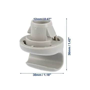 ACROPIX Car Sun Visor Clip Plastic Sun Visor Hook Clip Sun Visor Clip Retainer Fit for Nissan 350Z Frontier Versa Note NO. 96409BC402/96409EA00A - Pack of 1 Gray