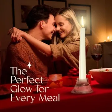 Ivory Taper Candles - Unscented 12 Pack for Events and Home