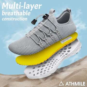 ATHMILE Water Shoes Quick Dry for Beach and Hiking