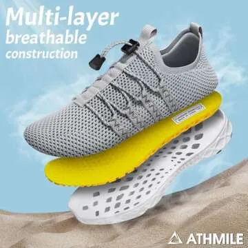 ATHMILE Water Shoes Quick Dry for Beach and Hiking