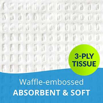 Avalon Papers Professional Towels, White, 13" x 18" (Pack of 500) - Waffle Embossed - 3-Ply Tissue - Dental Consumables (1001A)