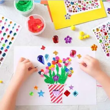 2774pcs Gem Stickers Jewels for Crafts - Self Adhesive Rhinestone Jewel Stickers, Stick on Gems Rhinestones for Crafts, Acrylic Bling Heart Stickers, Craft Supplies for Kids