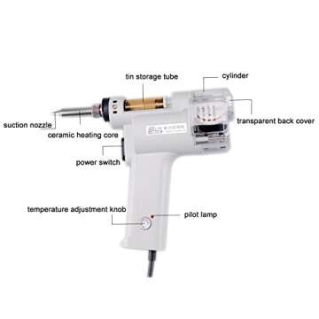 A-BF S-998P Electric Desoldering Gun Vacuum Desolder Pump Double-Pump Solder Sucker 110V 100W Soldering Welding Tool for DIY Electronic Repair Work