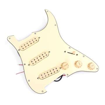 Alnicov Guitar Loaded Prewired Pickguard Pickups SSS，3-ply，for ST Guitar