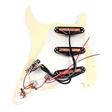 Alnicov Guitar Loaded Prewired Pickguard Pickups SSS，3-ply，for ST Guitar