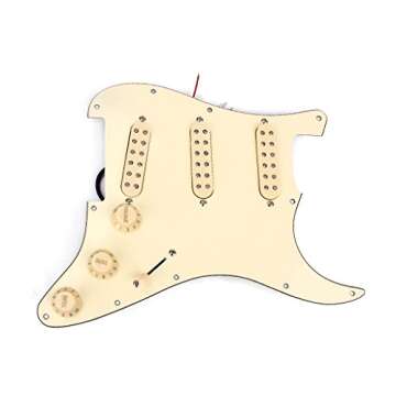 Alnicov Guitar Loaded Prewired Pickguard Pickups SSS，3-ply，for ST Guitar