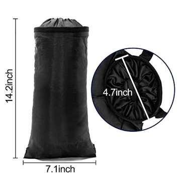 wplhb Car Trash Bag Car Trash Can Hanging Back Seat Car, Car Garbage Bag with Storage Pockets, Washa...