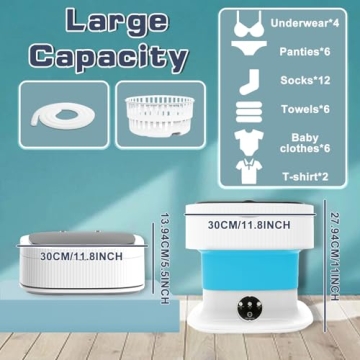 Portable 15L Washing Machine for Baby Clothes and Socks