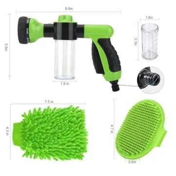 Kamirola High Pressure 8 in 1 Car Wash Brush Foam Gun,Garden Hose Nozzle Foam Cannon Bottle Soap Sprayer,Lawn, Car Wash, Cleaning，Patio, Pet Bathing