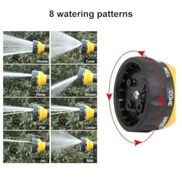 Kamirola High Pressure 8 in 1 Car Wash Brush Foam Gun,Garden Hose Nozzle Foam Cannon Bottle Soap Sprayer,Lawn, Car Wash, Cleaning，Patio, Pet Bathing