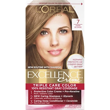 L'Oreal Paris Excellence Creme Hair Color - 100% Gray Coverage, 8 Weeks