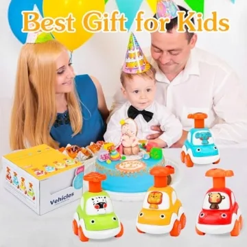 Vibrant Baby Toy Cars for 1-3 Year Olds - Educational Gifts