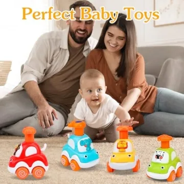 Vibrant Baby Toy Cars for 1-3 Year Olds - Educational Gifts