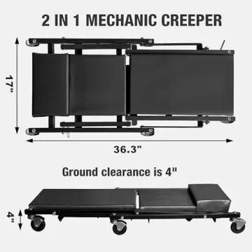 Durable Rolling Automotive Creeper 300 Lbs Capacity