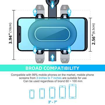 Phone Mount for Car, 360° Rotatable and Retractable Car Phone Holder Mount Free Adjustment Rear View Mirror Phone Holder for Car Universal Rearview Mirror Cell Phone Car Mount Fit for All Smartphones