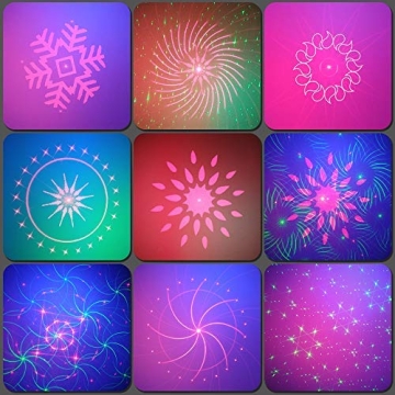 Party Lights Dj Disco Lights, Strobe Stage Light Sound Activated Laser Llights Projector with Remote Control for Parties Bar Birthday Wedding Holiday Event Live Show Xmas Decorations Lights