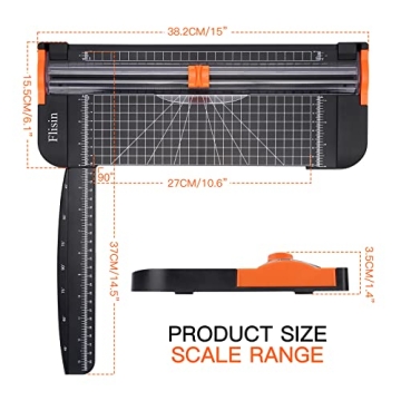 Portable 12 Inch Paper Cutter with Safety Features