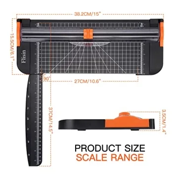 Portable 12 Inch Paper Cutter with Safety Features