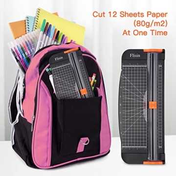 Portable 12 Inch Paper Cutter with Safety Features