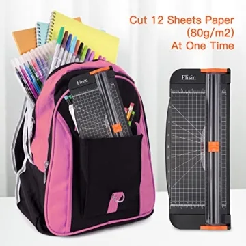 Portable 12 Inch Paper Cutter with Safety Features