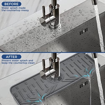 Silicone Faucet Splash Catcher for Organized Kitchen Cleanup