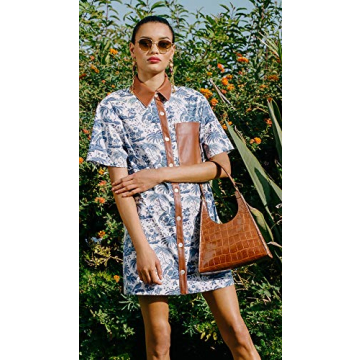 STAUD Women's Rey Bag – Elegant Saddle Croc Design