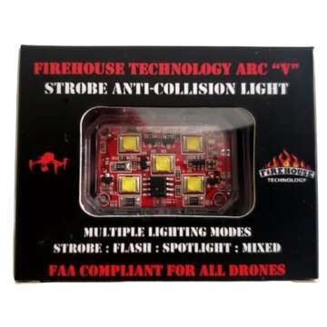 Firehouse Technology ARC "V" Drone Strobe Anti-Collision Light, 1000 Lumens, White