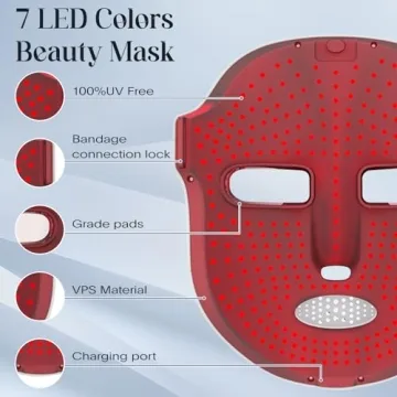SDKWDH 7-in-1 LED Face Mask for All Skin Types