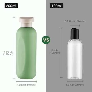 Travel Shampoo Bottles - Leak-Proof 4-Pack for Toiletries